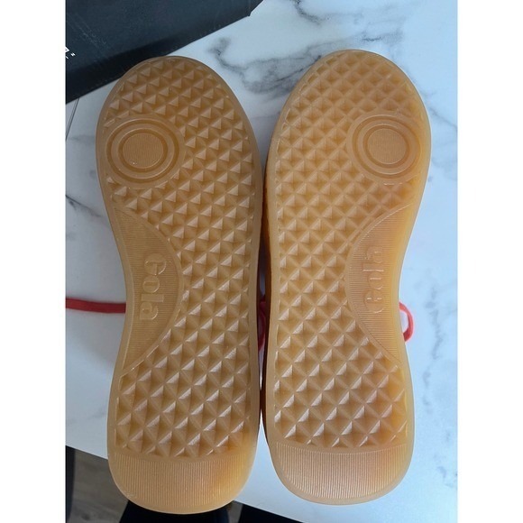 Gola Women's Red Suede Classic Sneakers Gum Sole Lace Up Casual Shoes 10 - Picture 5 of 5